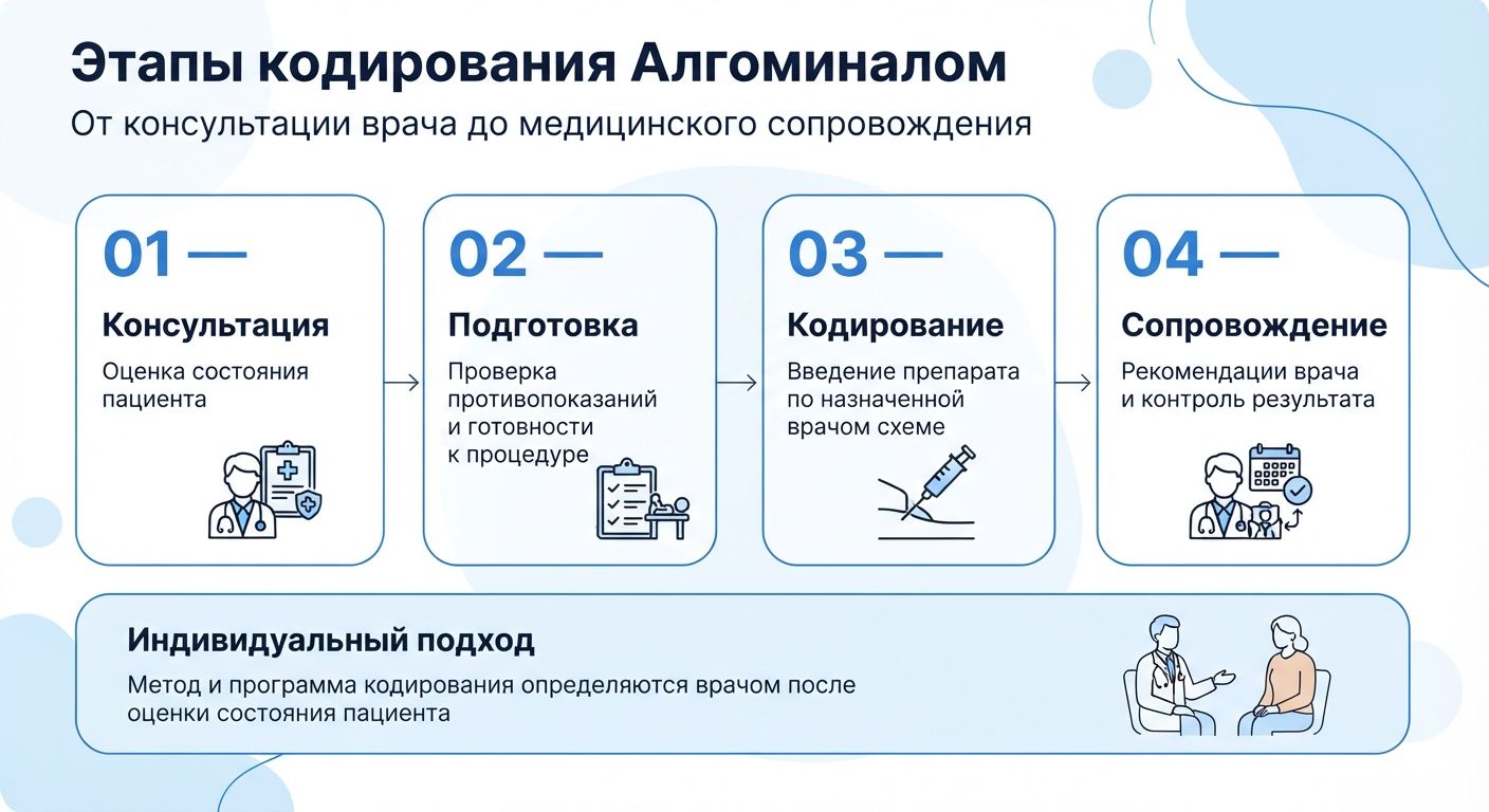 Кодирование препаратом «Алгоминал» в Борисоглебске инфографика